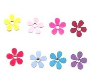 set of 100 DAISY flowers - 2.5cm
