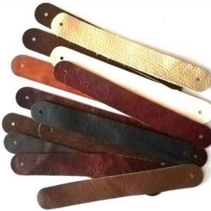 100% GENUINE LEATHER, Pre-Cut Leather Blank Straps for DIY Leather Crafts - LEATHER-012- 10PCS