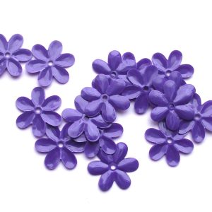 100 x 15mm Daisy Flowers  - Purple