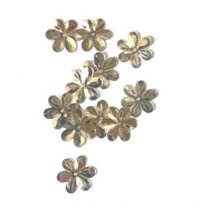 100 x 15mm Daisy Flowers  - Silver pink