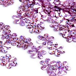 100 x 15mm Daisy Flowers  - Laser L.Purple