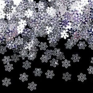 300 x 0.5cm Snowflakes - Silver