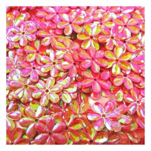 100 x 1.5cm Daisy Flowers -Red AB