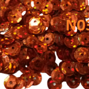 300 x 6mm Cup Round Loose Sequins - Laser Red - N03