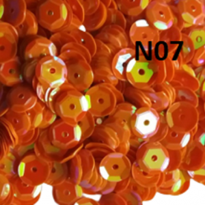 300 x 6mm Cup Round Loose Sequins - Orange AB - N07
