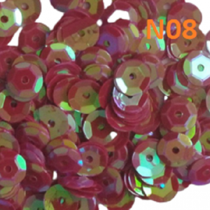 300 x 6mm Cup Round Loose Sequins - Fuchsia AB - N08