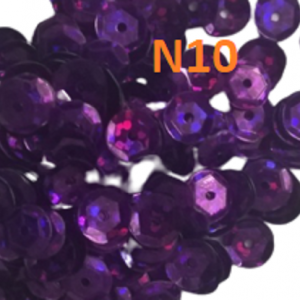 300 x 6mm Cup Round Loose Sequins - Laser D. Purple- N10