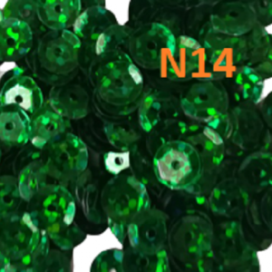 300 x 6mm Cup Round Loose Sequins - Laser Green - N14