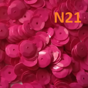 300 x 6mm Cup Round Loose Sequins - Intensive Pink - N21