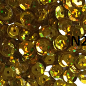300 x 6mm Cup Round Loose Sequins - Laser Gold - N23