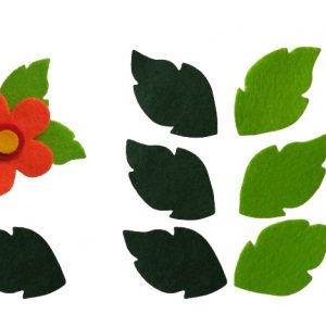 5.5 x 3cm - felt Leaves, die cuts , card making, scrapbooking