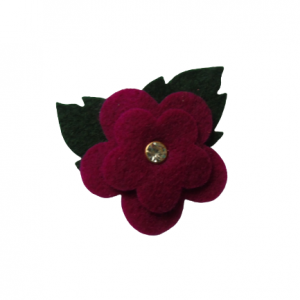 Felt flowers with leaves applique , die cuts , card making, scrapbooking , sewing