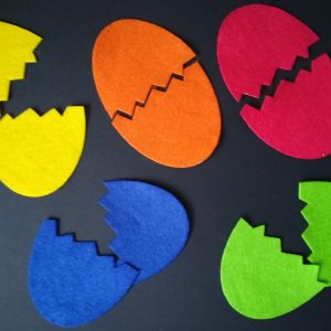 Felt Egg Shell/ Die Cuts/ Easter Craft Embellishments