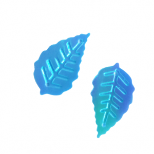 100 x 1.3x2.5cm Leaves - Azure AB