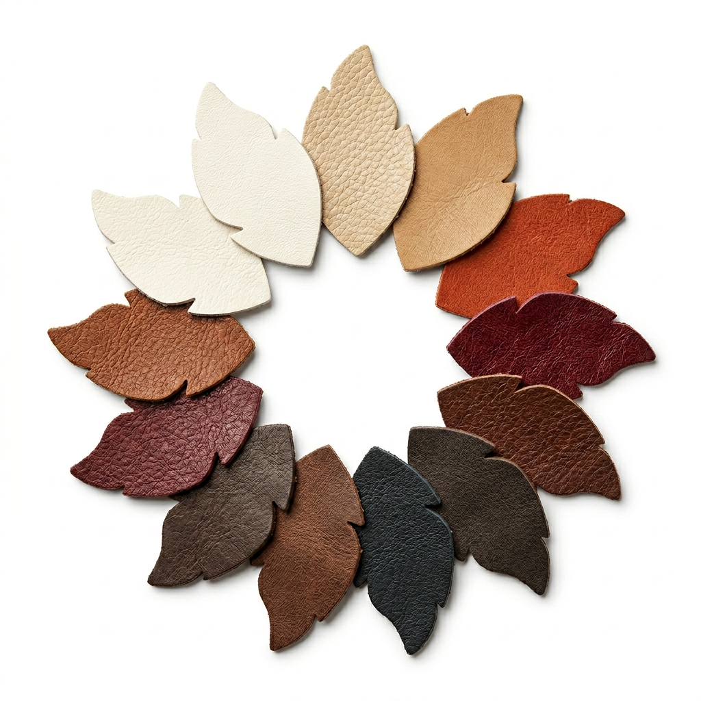 leather leaves die cuts 5cm
