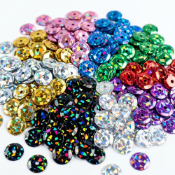 6mm Laser Holographic Sequins – Cup Round